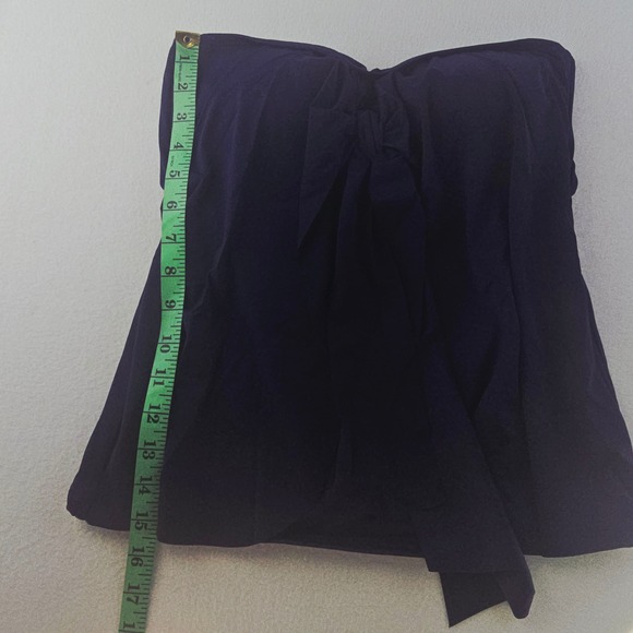 Tommy Bahama 95B NWT Pearl Sarong Wrap Bandeau Tankini Swim Top Mare Navy XS - Picture 8 of 8